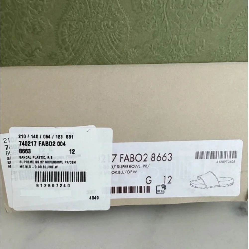 Gucci All Over Logo Slide Sandals
